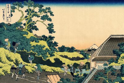 Fuji z przełęczy Mishima, Edo, ok. 1830 (odbitka drzeworytowa) autorstwa Katsushika Hokusai