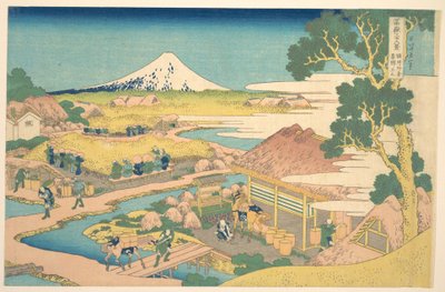 Fuji z plantacji herbaty Katakura w Suruga (Sunshū Katakura chaen no Fuji), z cyklu „Trzydzieści sześć widoków góry Fuji” (Fugaku sanjūrokkei) autorstwa Katsushika Hokusai