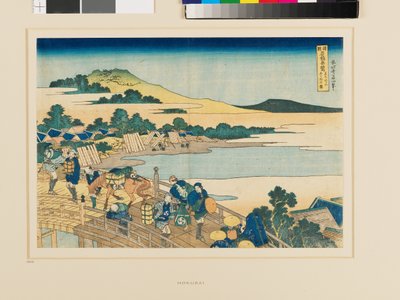 Most Fukui w prowincji Echizen autorstwa Katsushika Hokusai