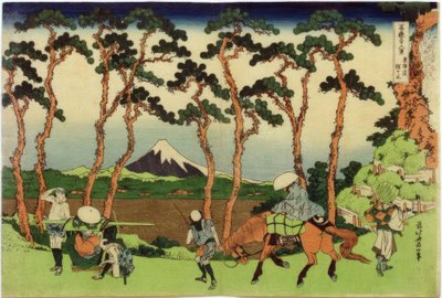 Hodogaya na ulicy Tôkaidô autorstwa Katsushika Hokusai