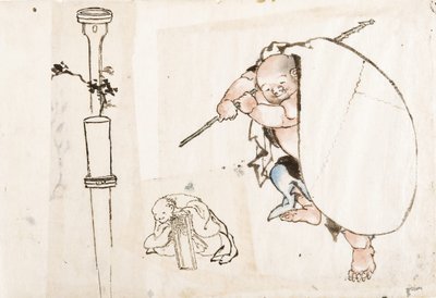 Hotei, pierwsza ćwierć XIX wieku.. autorstwa Katsushika Hokusai