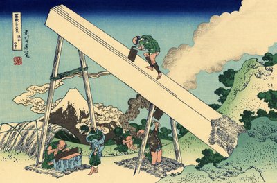 W górach Totomi, ok. 1830 (odbitka drzeworytowa) autorstwa Katsushika Hokusai