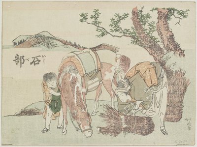 Ishibe, 1799-1802 autorstwa Katsushika Hokusai