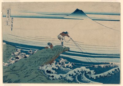 Kajikazawa Kazunori P Rovinse (stara sake Kajikazawa) glicynia autorstwa Katsushika Hokusai