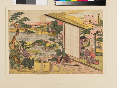 Kanadehon Chūshingura Akt II autorstwa Katsushika Hokusai