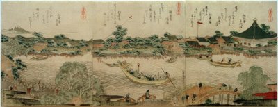 Kulthalle des Komagata-Tempels autorstwa Katsushika Hokusai