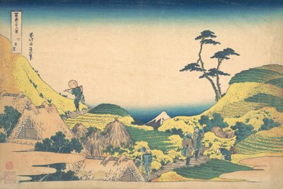 Niższe Meguro Shimo Meguro, z cyklu Trzydzieści sześć widoków góry Fuji Fugaku..., ca. 1830-32. autorstwa Katsushika Hokusai