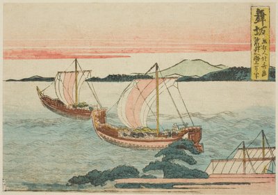 Maisaka, z serii bez tytułu pięćdziesięciu trzech stacji Tokaido autorstwa Katsushika Hokusai