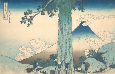 Przełęcz Mishima w prowincji Kai Koshu Mishima goe, z cyklu Trzydzieści sześć widoków…, ca. 1830-32. autorstwa Katsushika Hokusai