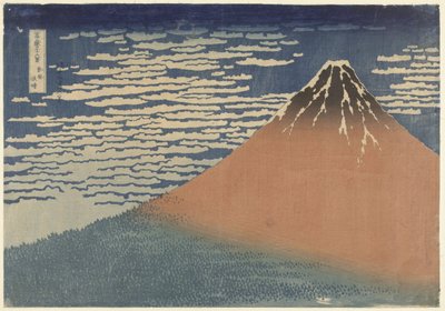 Góra Fuji w bezchmurną pogodę (znana również jako Czerwona Fuji), ok. 1830 (odbitka drewniana) autorstwa Katsushika Hokusai