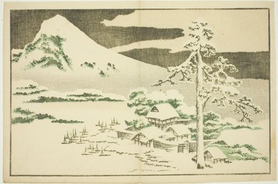 Góra Fuji zimą, z Księgi obrazkowej realistycznych obrazów Hokusaia (Hokusai shashin gafu) autorstwa Katsushika Hokusai