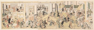 Nowy Rok w domu publicznym Ōgiya w Yoshiwara autorstwa Katsushika Hokusai