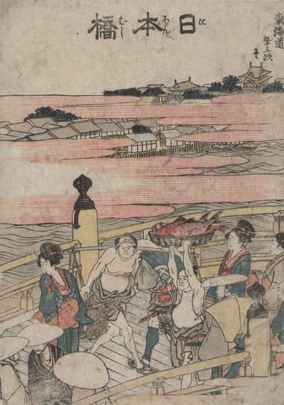 Nihonbashi, z serii Projekty pięćdziesięciu trzech stacji Tokaido autorstwa Katsushika Hokusai