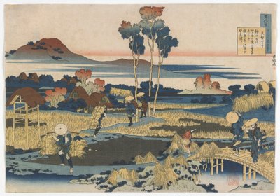 Stu poetów, po jednym wierszu, jak wyjaśniła mamka: Cesarz Tenji (Tenchi) okres Edo, 1835 (kolorowy drzeworyt) autorstwa Katsushika Hokusai