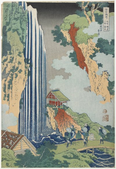 Ono Falls na Kiso Road, ok. godz. 1833 autorstwa Katsushika Hokusai