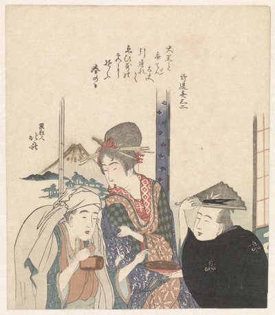 Parodia bogów Daikoku i Benten autorstwa Katsushika Hokusai
