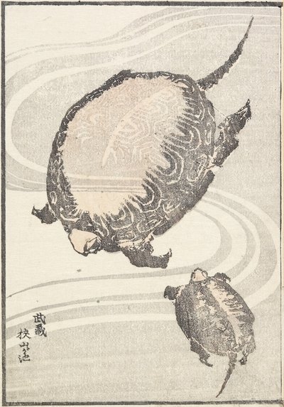 Sayama-ga-ike pon d członek Musashi P Rovinse, 1817 autorstwa Katsushika Hokusai