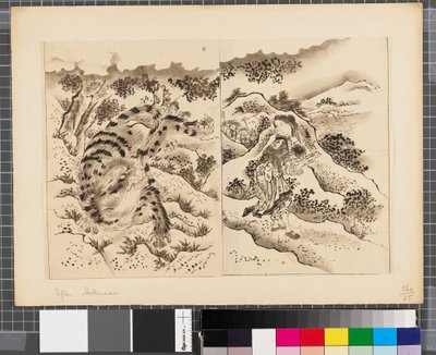 Sceny z wojny między Japonią a Koreą, koniec XVIII - pierwsza połowa XIX wieku (tusz i płótno na papierze) autorstwa Katsushika Hokusai