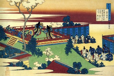 Seria cent poemes de cent poetes: „Henjo” Estampe de Katsushika Hokusai (1760-1849) (ecole ukiyo-e) vers 1830 State Hermitage Saint Petersbourg autorstwa Katsushika Hokusai
