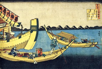 Serie de cent poems de cent poetes: „Kiyowara no Fukayabu” Estampe de Katsushika Hokusai (1760-1849) (ecole ukiyo-e) vers 1830 State Ermitage Saint Petersbourg autorstwa Katsushika Hokusai