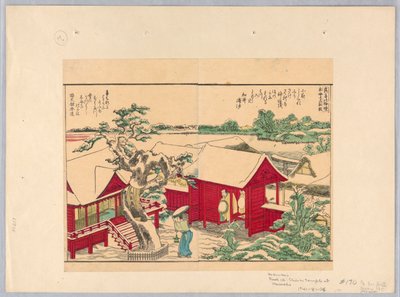 Świątynia shinto w Masashi autorstwa Katsushika Hokusai
