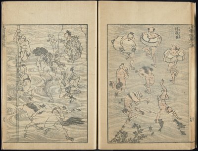 Szkicownik, 1816 (drewnodruk) autorstwa Katsushika Hokusai