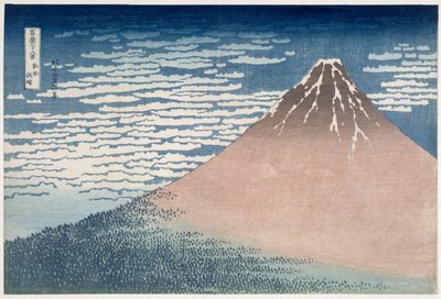 Południowy wiatr, Clear Dawn, z cyklu „36 widoków góry Fuji”, ok. 1830-1831 (drewnodruk) autorstwa Katsushika Hokusai