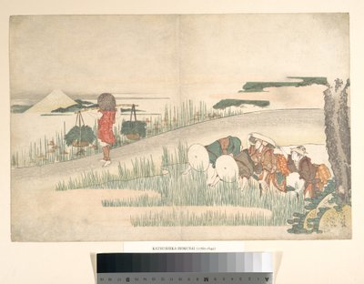 Wiosna na polach ryżowych autorstwa Katsushika Hokusai