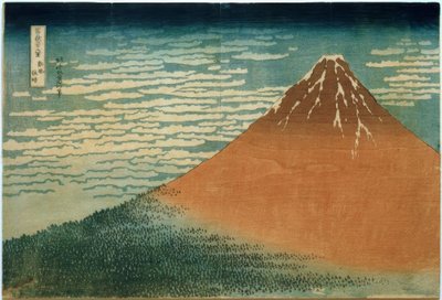 Południowy wiatr i pogodny poranek autorstwa Katsushika Hokusai