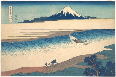 Rzeka Tama w prowincji Musashi (Bushū Tamagawa), z cyklu „Trzydzieści sześć widoków góry Fuji” (Fugaku sanjūrokkei) autorstwa Katsushika Hokusai