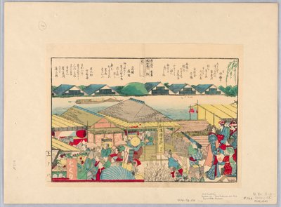 Herbaciarnia nad rzeką Sumida autorstwa Katsushika Hokusai