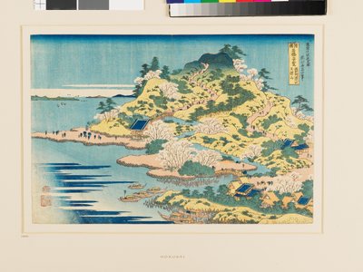 Tempozan u ujścia rzeki Aji w prowincji Settsu autorstwa Katsushika Hokusai