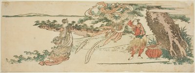Szata z piór (Hagoromo) autorstwa Katsushika Hokusai