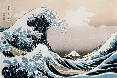 Wielka fala u wybrzeży Kanagawy, c1829-c1831 autorstwa Katsushika Hokusai