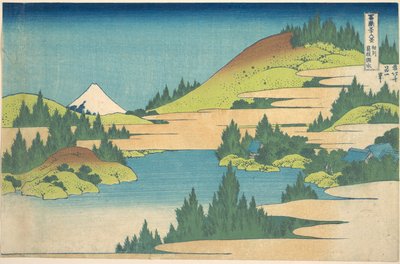 Jezioro w Hakone w prowincji Sagami (Sōshū Hakone kosui), z cyklu „Trzydzieści sześć widoków góry Fuji” (Fugaku sanjūrokkei) autorstwa Katsushika Hokusai