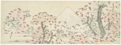 Góra Fuji z wiśniami w rozkwicie autorstwa Katsushika Hokusai