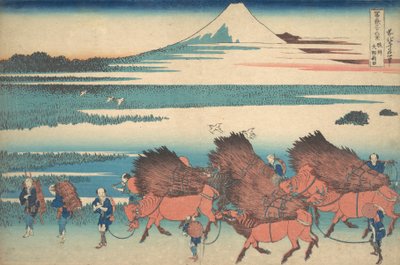 Nowe pola w Ono w prowincji Suruga Sunshu Ono shinden, z cyklu Thir..., ca. 1830-32. autorstwa Katsushika Hokusai