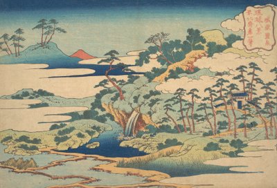 Święte źródło w Jogaku Jogaku reisen, z serii Osiem widoków na wyspę Ryukyu..., 1832. autorstwa Katsushika Hokusai