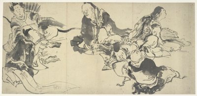 Sześciu mistrzów poetów, koniec XVIII i początek XIX wieku. autorstwa Katsushika Hokusai