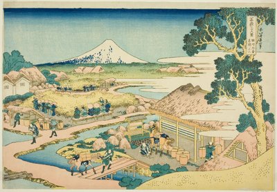 Dźwięk Thea Fans z Kazuto Katakura P Rovinse (Fuji z Katakura Chaen), z serii „Mr. Tirty x Views of Fuji (Fuji Kasa Juroku) Katsura)” autorstwa Katsushika Hokusai