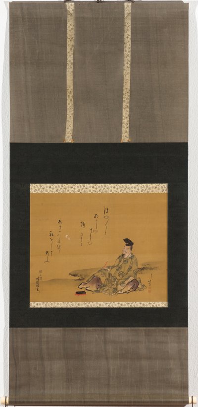 Boski poeta Kakinomoto no Hitomaro autorstwa Katsushika Hokusai