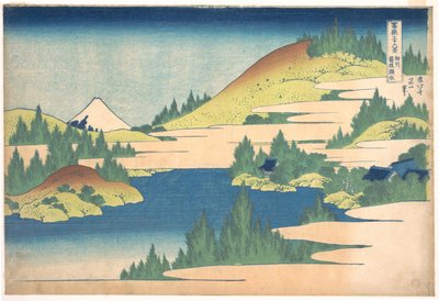 Jezioro Hakone w prowincji Sagami z serii 36 widoków góry Fuji, 1830-1833 autorstwa Katsushika Hokusai