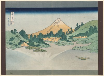 Trzydzieści sześć widoków na górę Fuji: powierzchnia jeziora Misaka w prowincji Kai autorstwa Katsushika Hokusai