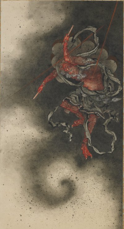 Bóg piorunów, okres Edo autorstwa Katsushika Hokusai