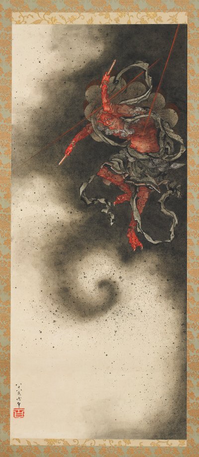 Bóg piorunów, okres Edo autorstwa Katsushika Hokusai