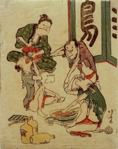 Drinking bout autorstwa Katsushika Hokusai