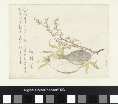 Dwie Płastugi i Śliwka autorstwa Katsushika Hokusai