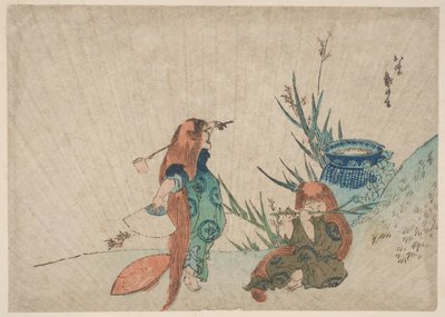 Dwa Shōjō autorstwa Katsushika Hokusai