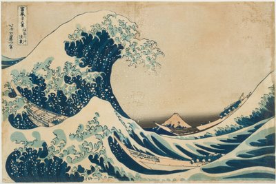 Pod falą u wybrzeży Kanagawy (drzeworyt) autorstwa Katsushika Hokusai
