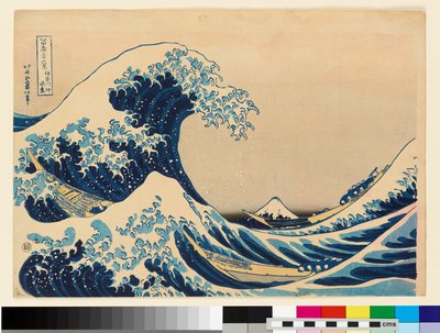 Pod falą u wybrzeży Kanagawy, XX wiek (drzeworyt) autorstwa Katsushika Hokusai